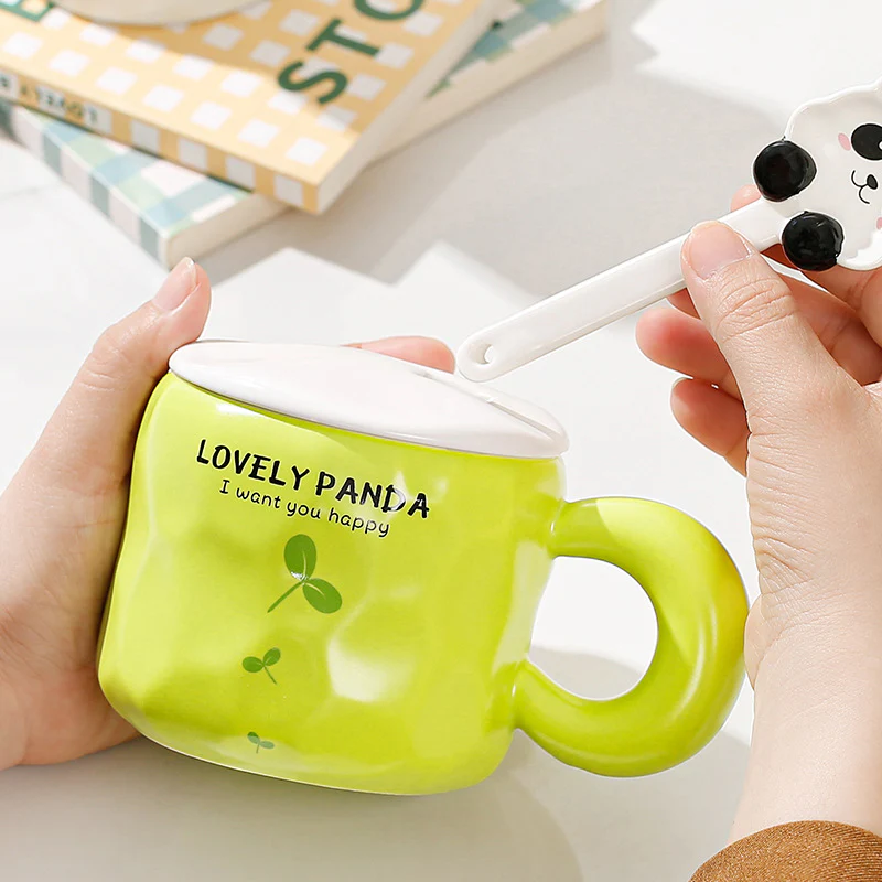 Panda Ceramic Mug With Spoon - Image 4