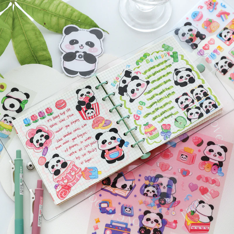Panda Pet Matte Sticker Set 4 Sheets - Image 2