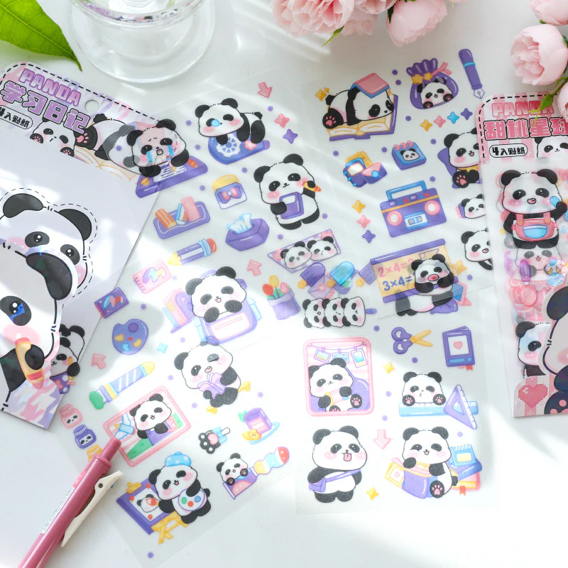Panda Pet Matte Sticker Set 4 Sheets - Image 6