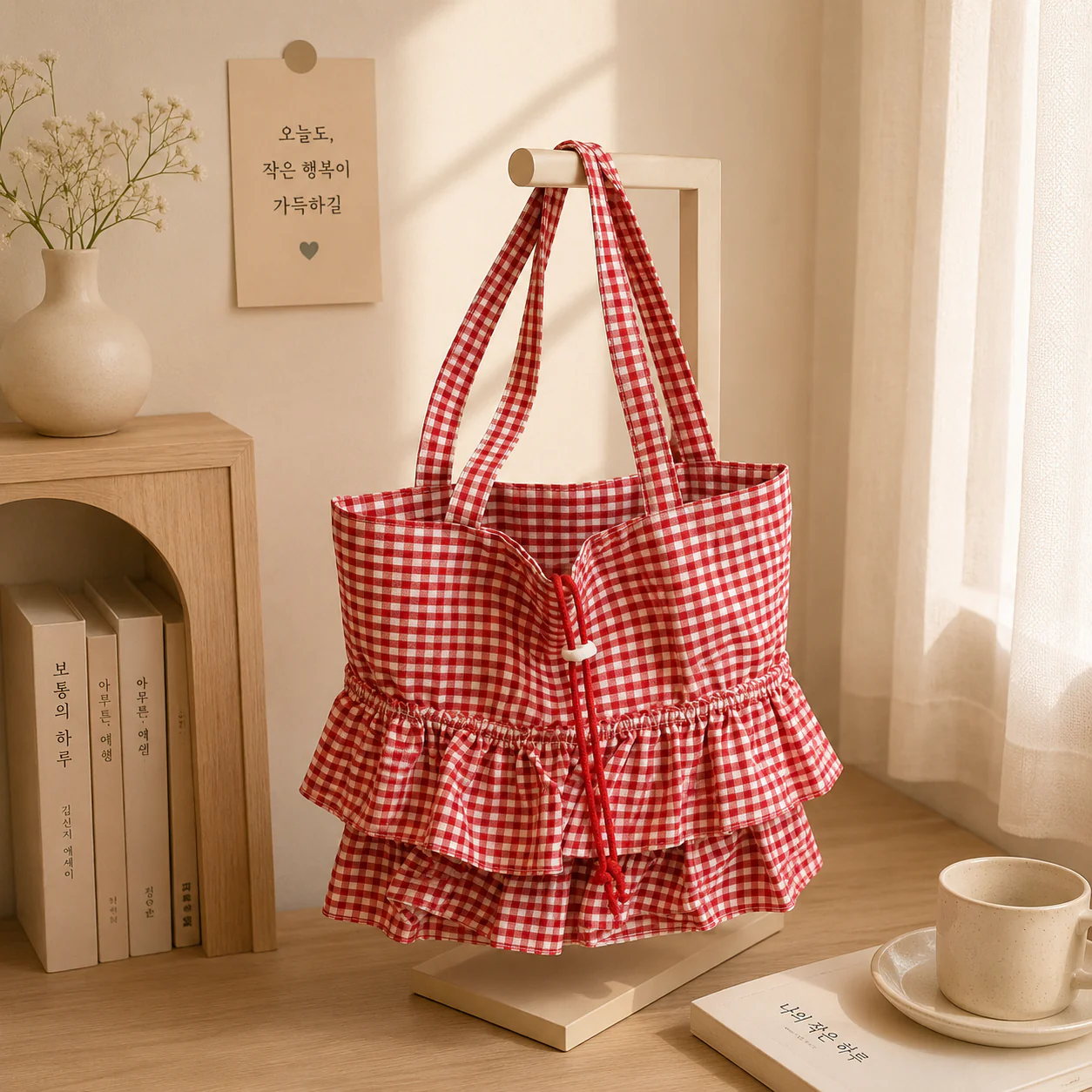 Pinteresty Gingham Tote Bag - Image 3