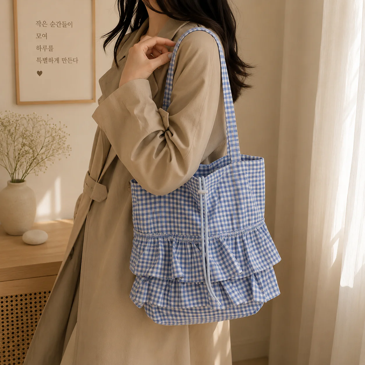 Pinteresty Gingham Tote Bag - Image 5