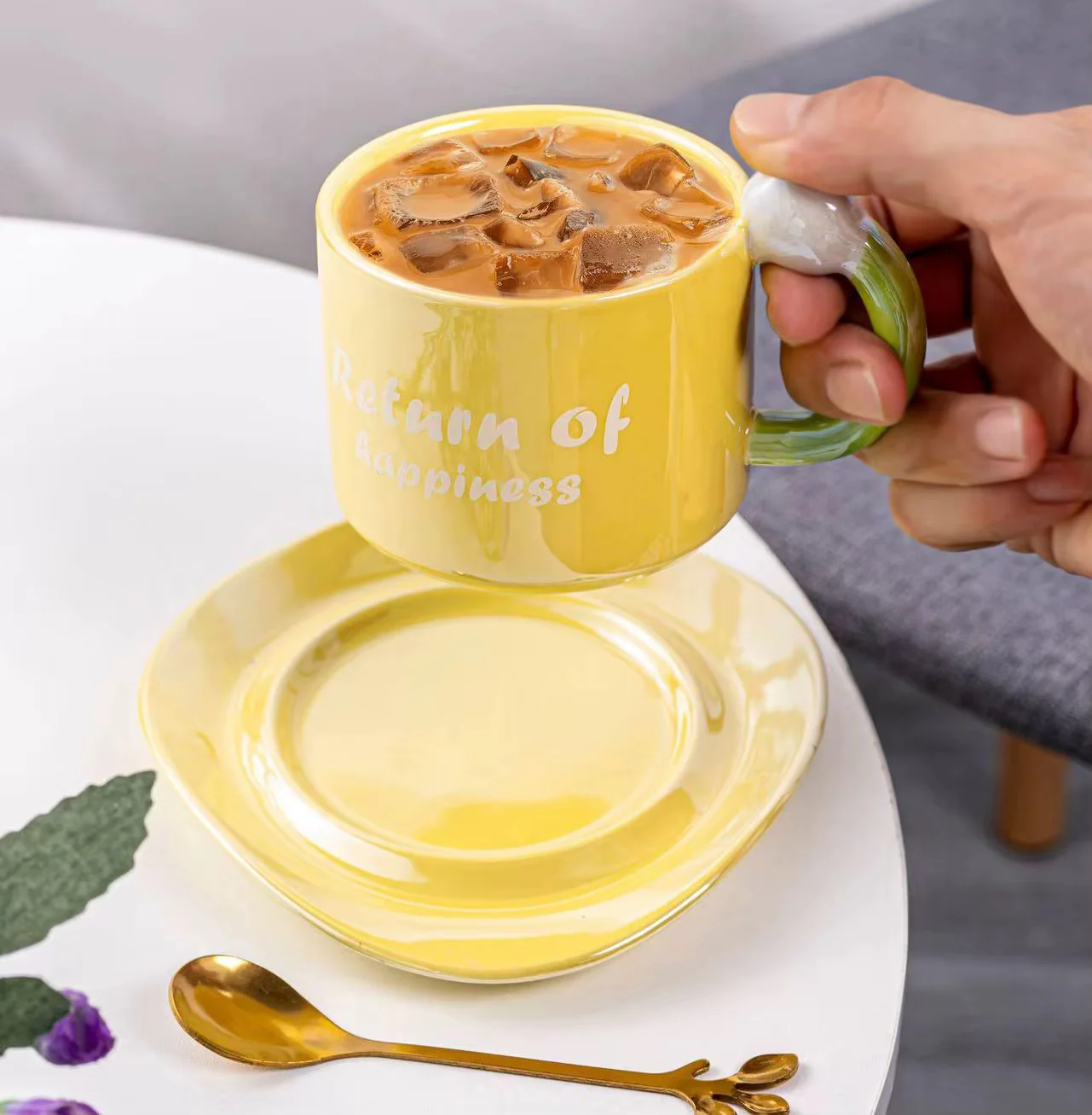 Pinteresty Tulip Mug With Saucer & Spoon - Image 5