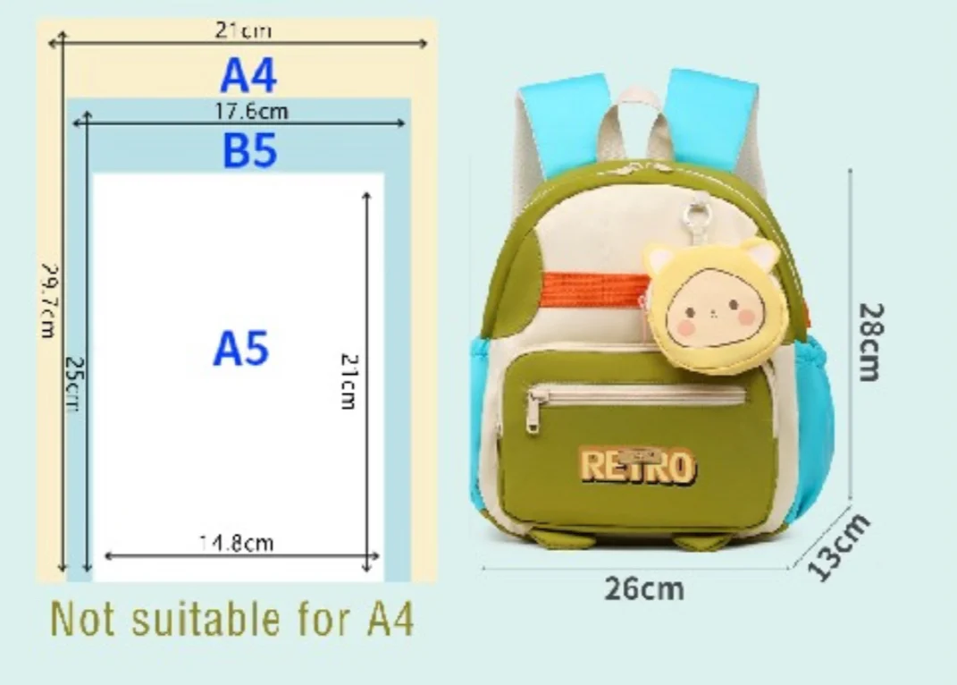 Retro Kiki Kids School Bag - Image 3