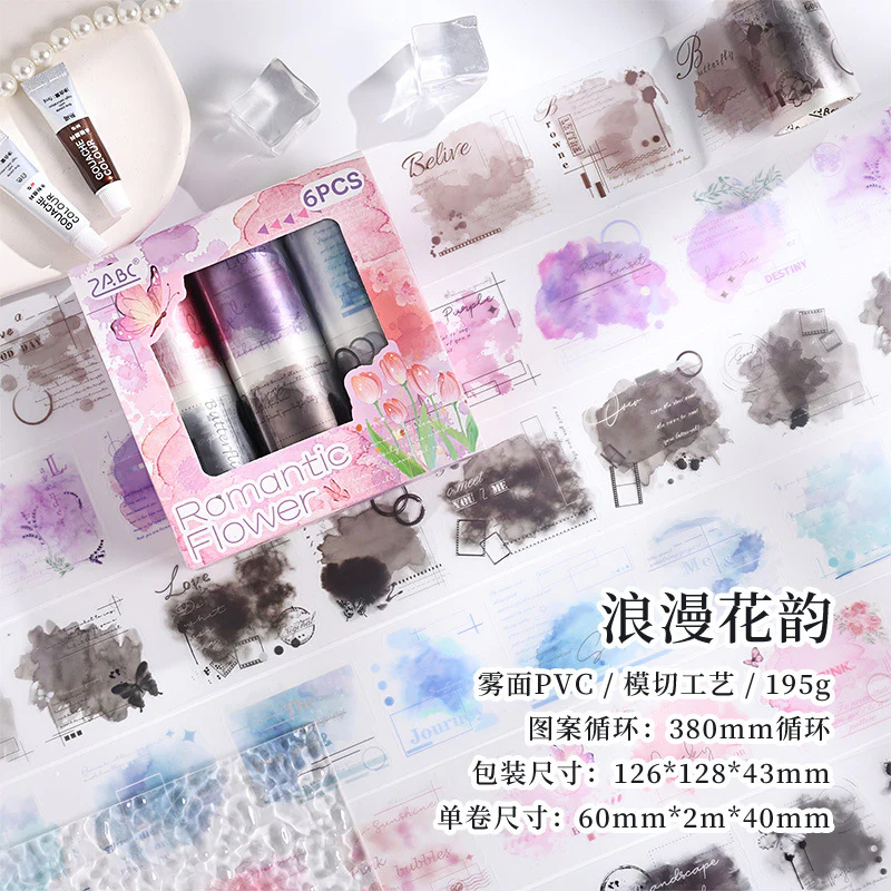 Romantic Flower Journaling Sticker Roll - Image 5
