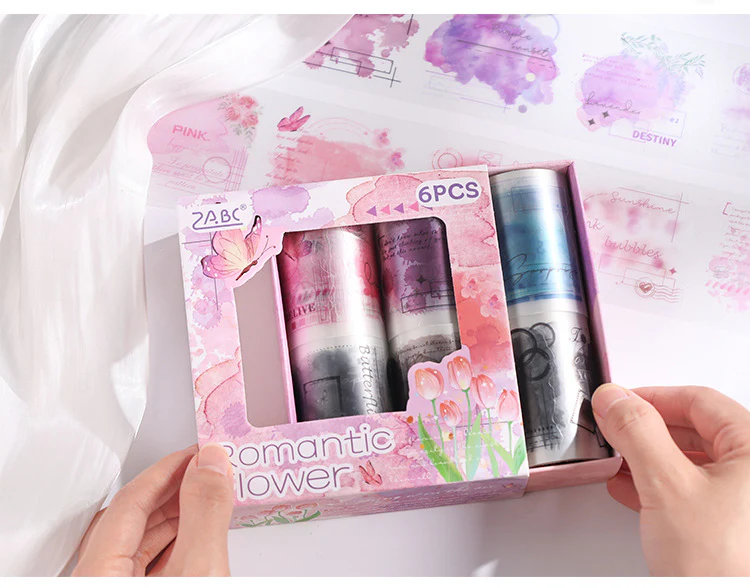 Romantic Flower Journaling Sticker Roll - Image 6