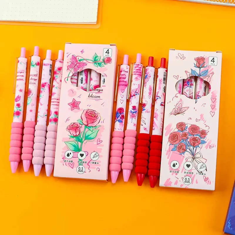 Rose Pink Butterfly Silk Pen Set - Image 3