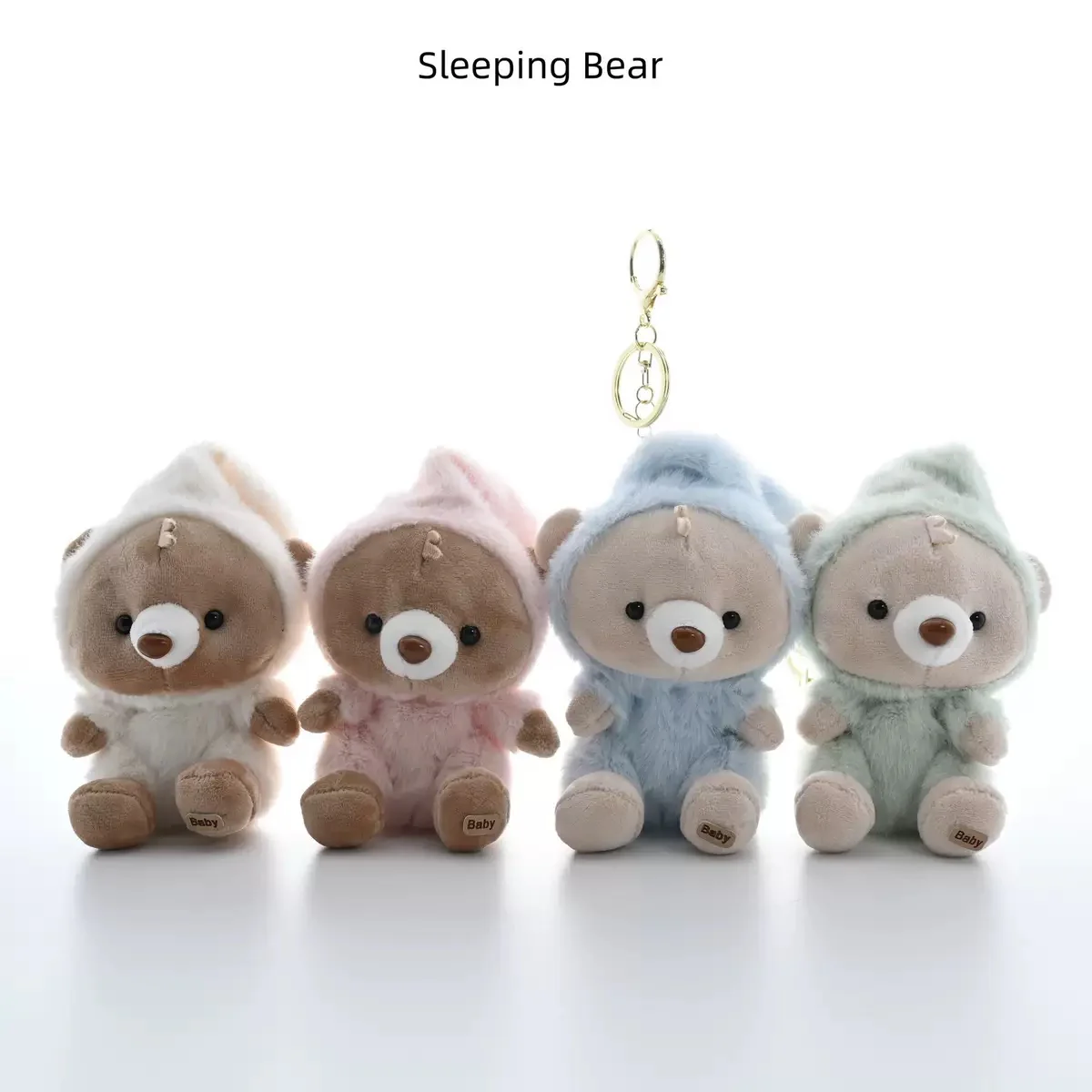 Sleepy Bear plush keychain