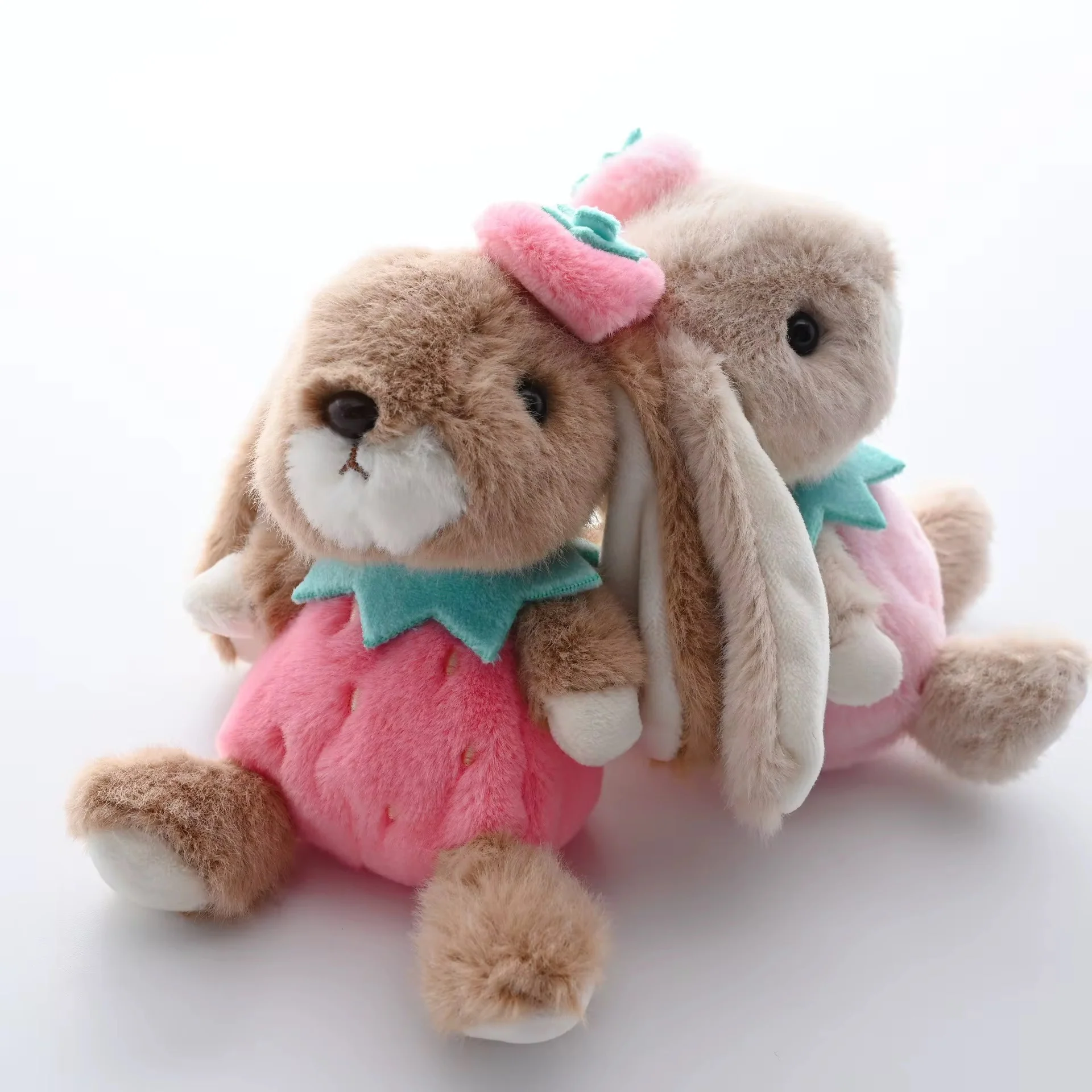 Strawberry Bunny Plush Keychain - Image 2