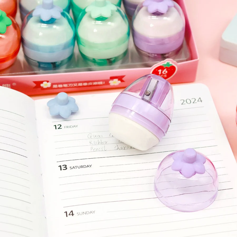 Strawberry Sharpener With Eraser - Image 4