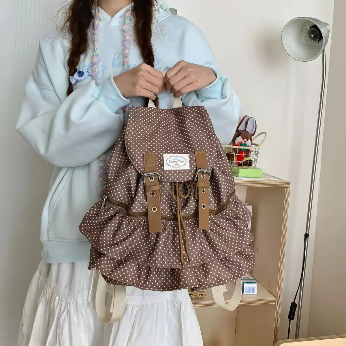 Latte Polka Backpack - Image 4