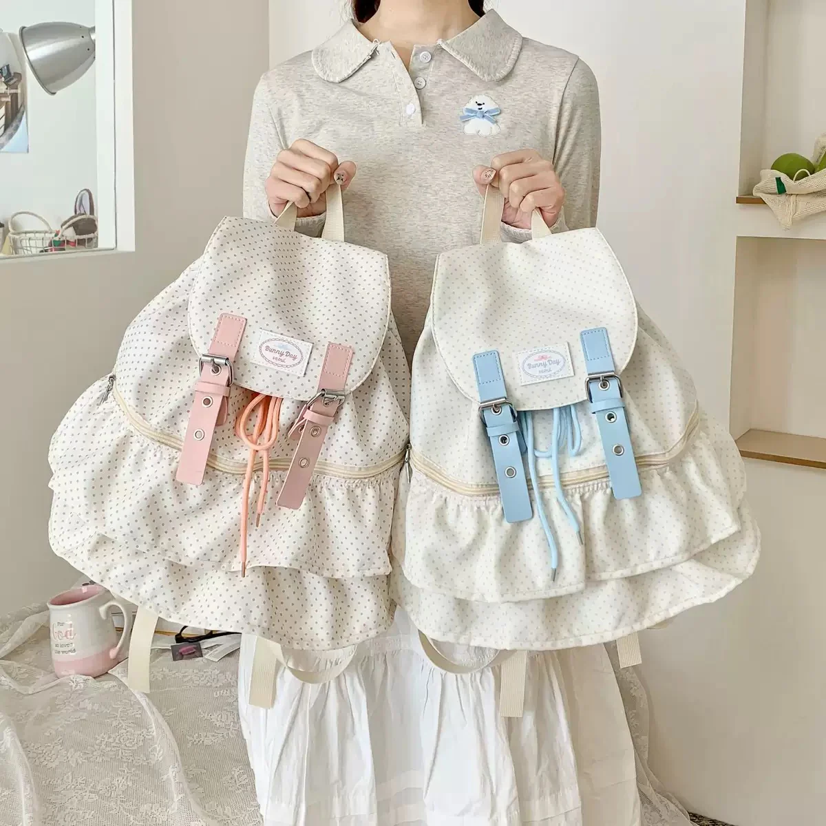 Latte Polka Backpack - Image 5