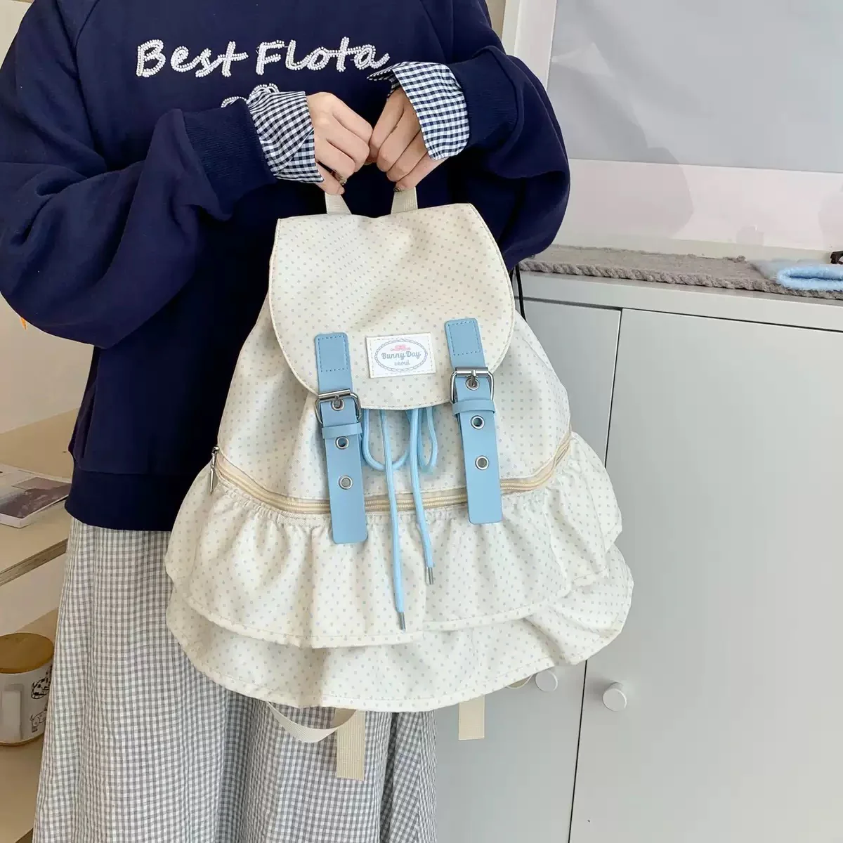 Latte Polka Backpack - Image 6