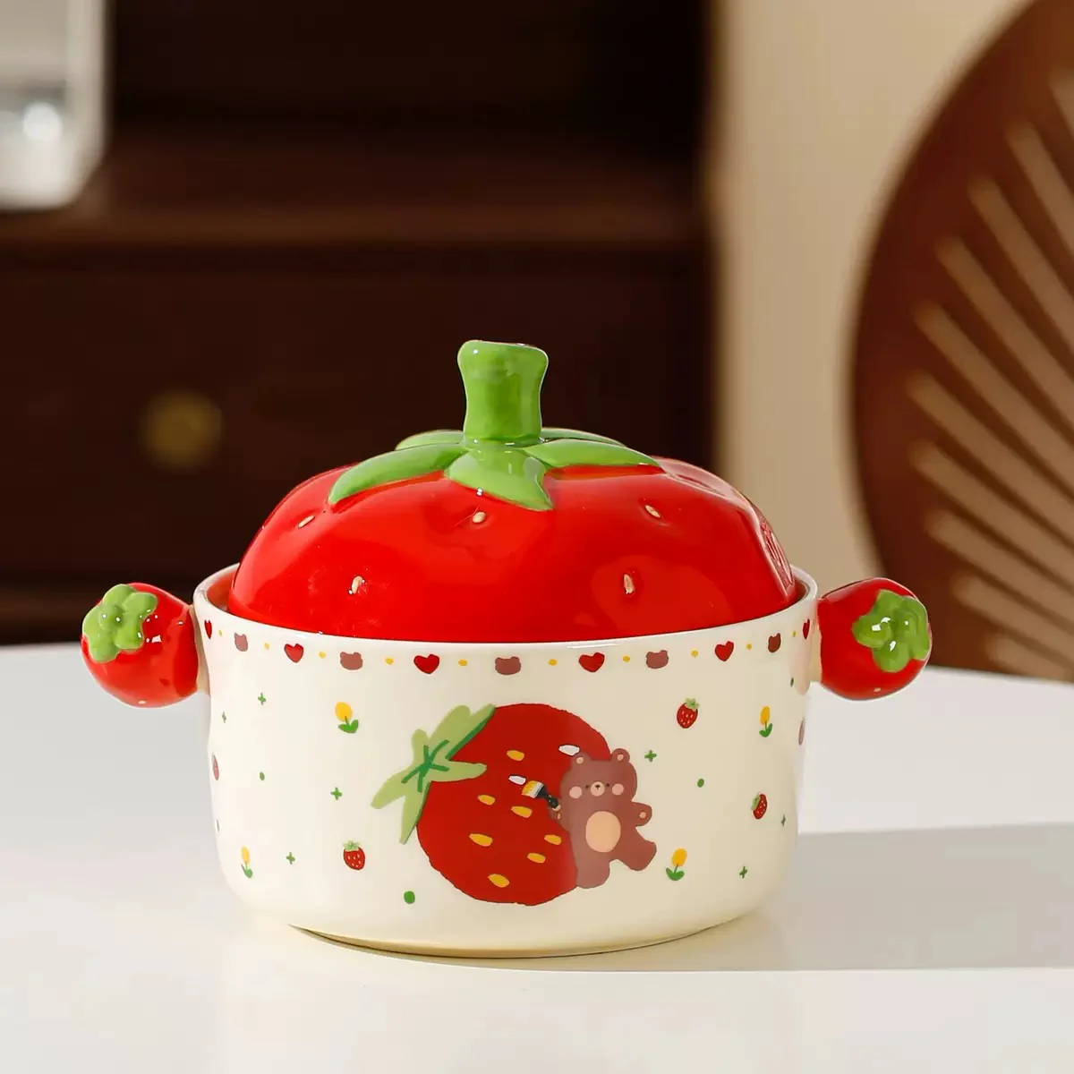 Sweet Strawberry Ceramic Bowl