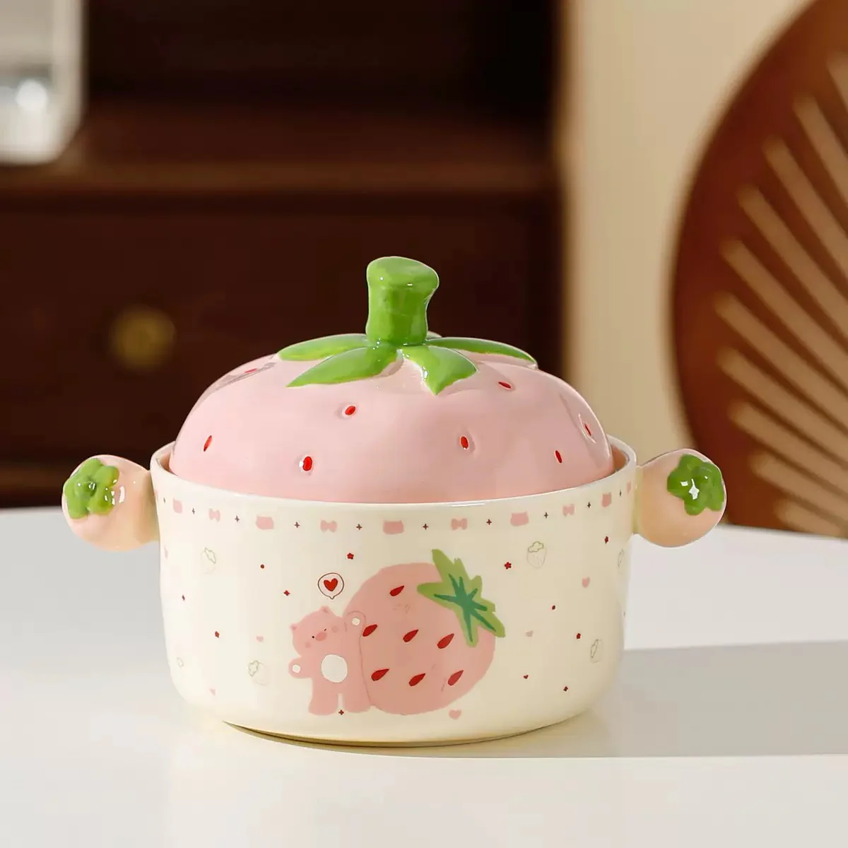 Sweet Strawberry Ceramic Bowl - Image 2