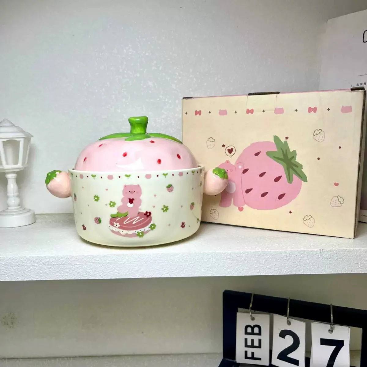 Sweet Strawberry Ceramic Bowl - Image 3