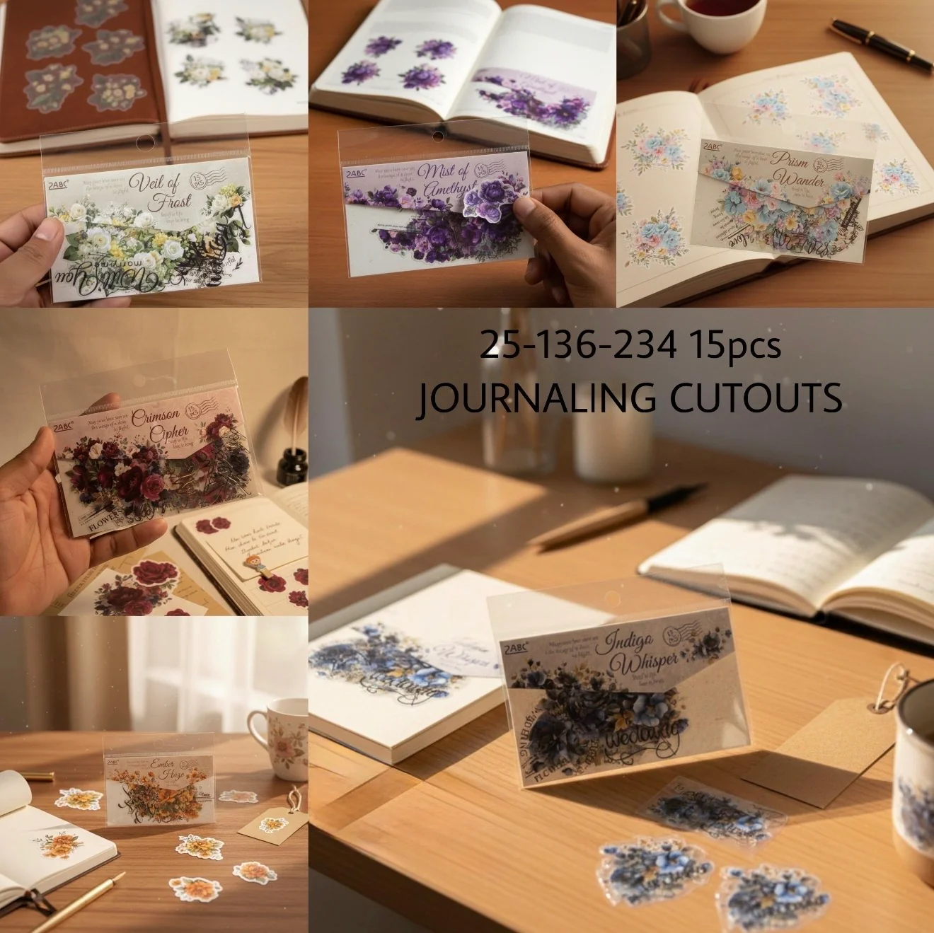 Vintage Journaling Floral Cutouts