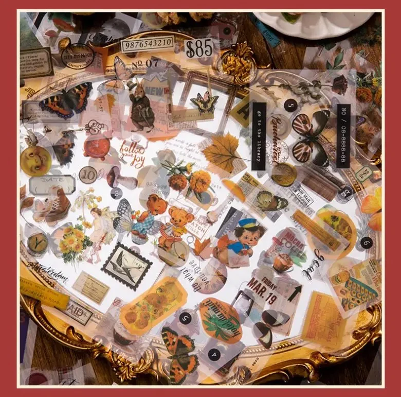 Vintage Sticker Box 100sheets - Image 6