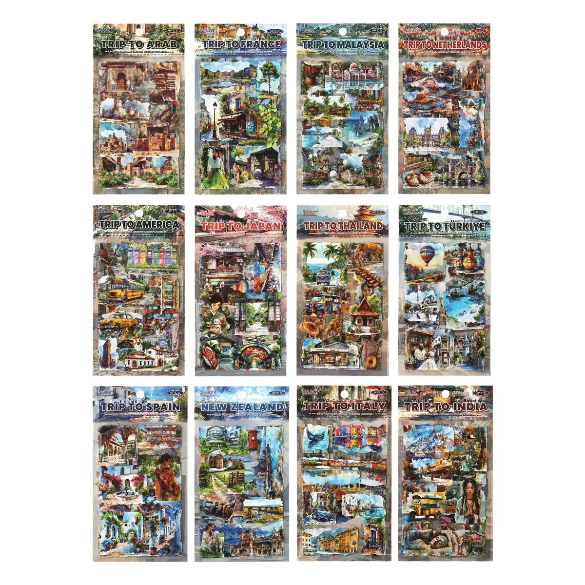 Wanderlust Watercolours Sticker Pack - Image 5
