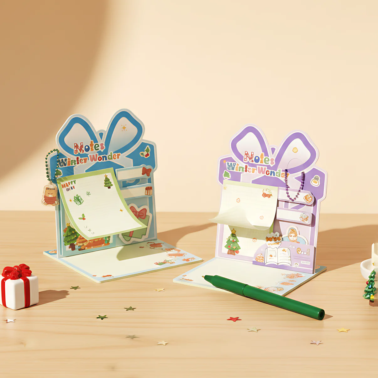 Winter Wonder Sticky Note W Acrylic Charms - Image 2